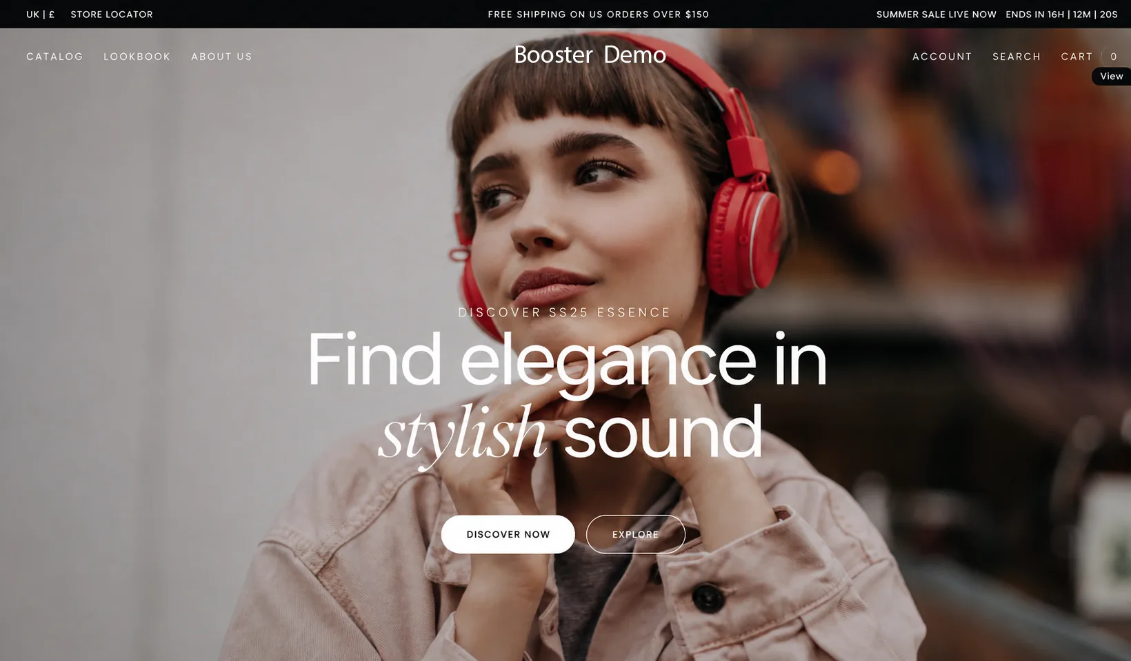 Booster Shopify Theme Demo for Audio & Headphones